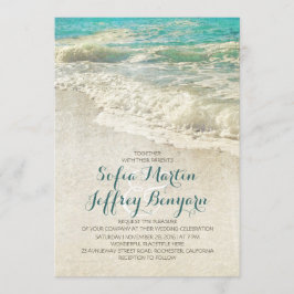 Convites para casamento em praia de Vintage