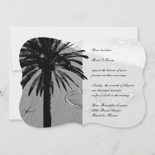 Convites para casamento em praia tropical