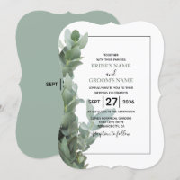 Convites para Casamento Eucalyptus em Dólares de P