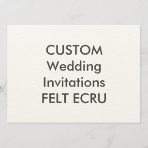 Convites para casamento FELT ECRU 110lb 7,5" x 5,5