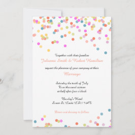 Convites para Casamento Festivo de Confetti Colori