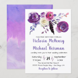 Convites para casamento Floral Boho