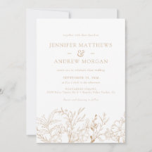 Convites para Casamento Floral Boho