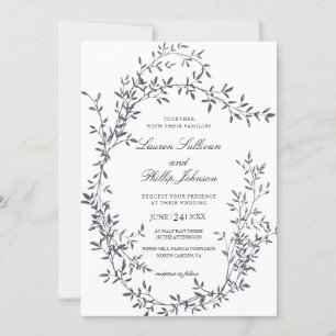 Convites para Casamento Floral de Belas Artes Rom
