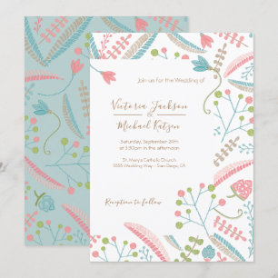 Convites para Casamento Floral de Boriderme