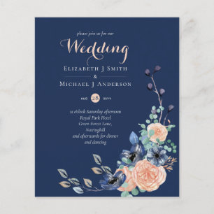 Convites para Casamento Floral de Coral Marinho Pa