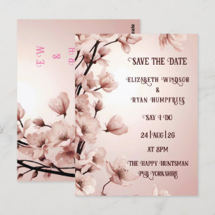 Convites para Casamento Floral de Flor Elegante