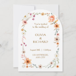 Convites para Casamento Floral de Pessegueiros e B