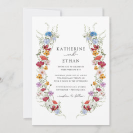 Convites para Casamento Floral de Primavera de Flo