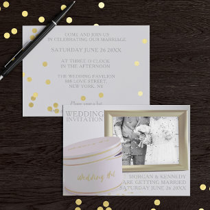 Convites para Casamento Fotográfico de Caixa de C