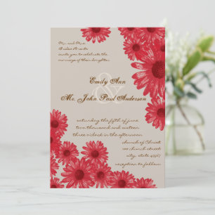 Convites para Casamento Gerber Daisy