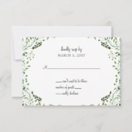 convites para casamento Glam Greenery rsvp