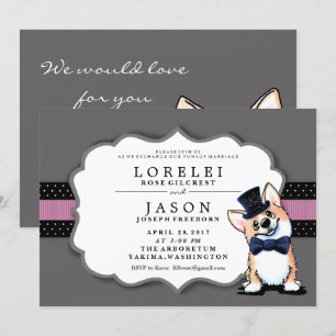 Convites para Casamento KiniArt Corgi
