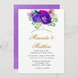 Convites para Casamento Luxury Fiesta Peacock Glit