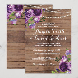 Convites para Casamento Madeira Rúscula Rústica