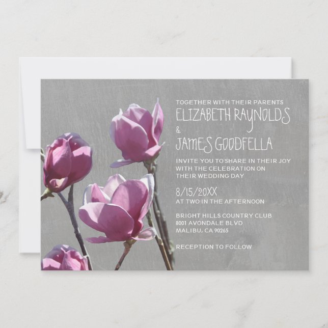 Convites para Casamento Magnolia (Frente)