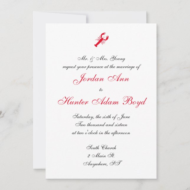 Convites para Casamento "Mar Profundo" (Frente)