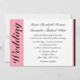 Convites para Casamento Marrom de Chocolate de Str