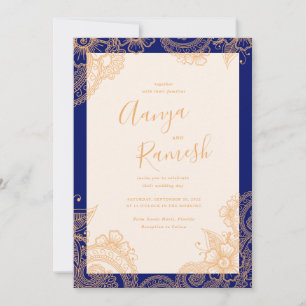 Convites para Casamento Mehndi