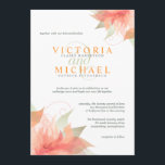 Convites para Casamento Metálico de Gelo Laranja 2<br><div class="desc">Abstrato tangerina, flores laranja em fundo brilhante e branco-gelo com folhas verdes e espinhosas e espirais brancas fazem fronteira com este belo conjunto de convites para o casamento. Perfeito para casamentos de jardins interiores e exteriores em qualquer estação — primavera, verão, outono, outono e inverno. O texto da vintagem semiformal...</div>