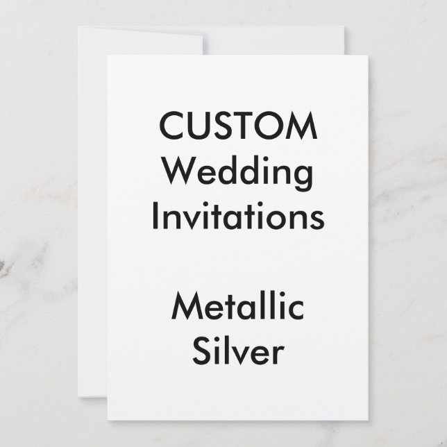 Convites para Casamento METÁLICO SILVER Personaliz (Frente)