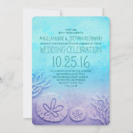 Convites para casamento na praia de Ombre - azul-t