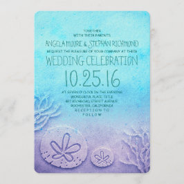 Convites para casamento na praia de Ombre - azul-t