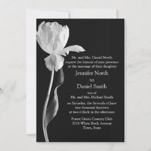 Convites para Casamento Negro e Branco
