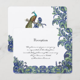 Convites para Casamento Pavão Azul e Verde