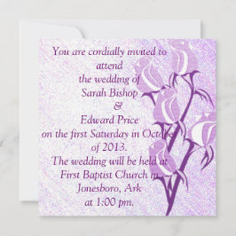 Convites para Casamento Personalizado Rosa Roxo