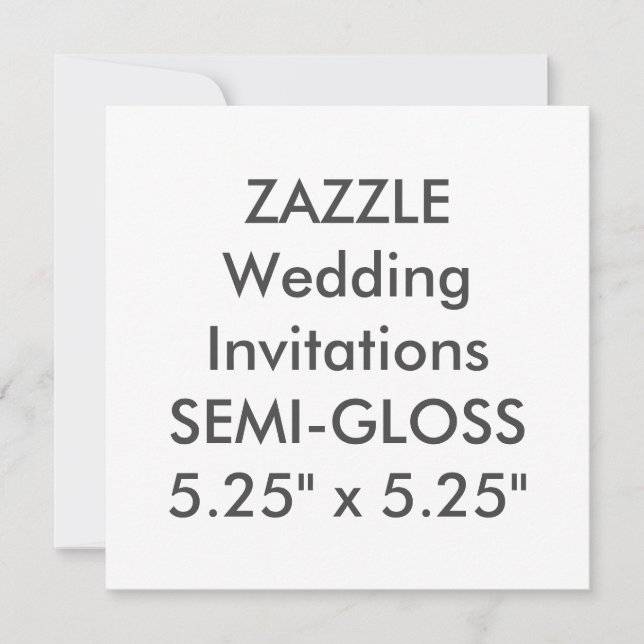 Convites para Casamento Quadrado SEMI-GLOSS 110lb  (Frente)