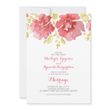 convites para casamento romântico de aquarelas
