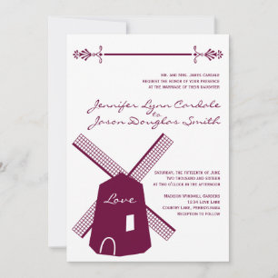 Convites para Casamento Roxo de Esteiras Neerlande