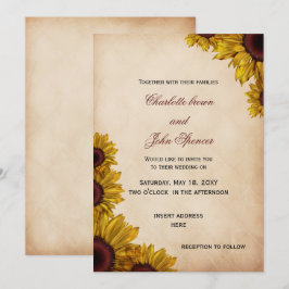 Convites para Casamento Russo de Girassol