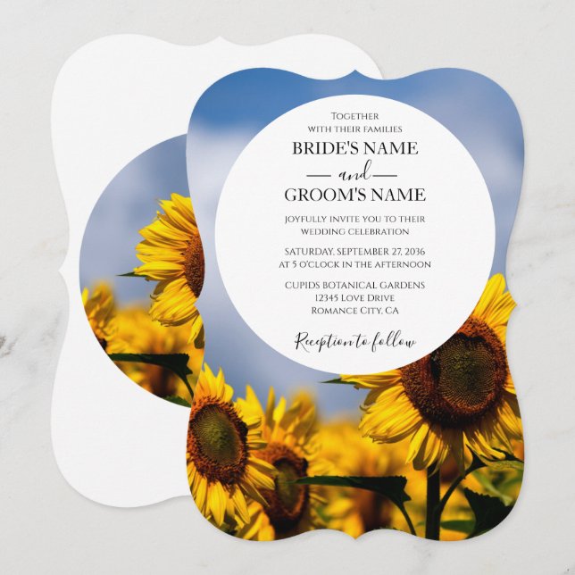 Convites para Casamento Russo do Céu Azul de Giras (Frente/Verso)