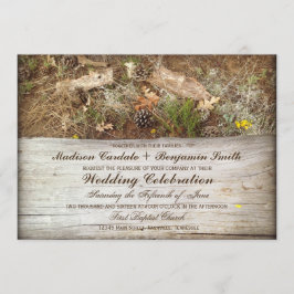 Convites para Casamento Rustic Camo e Wood Country