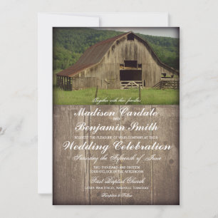 Convites para Casamento Rustic Country Barn