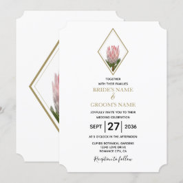 Convites para Casamento Rustic King Protea