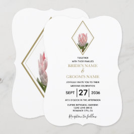 Convites para Casamento Rustic King Protea
