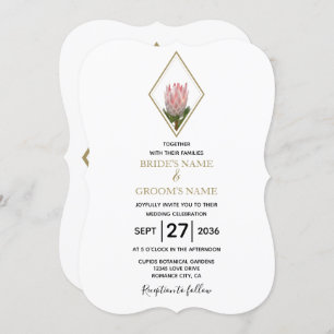 Convites para Casamento Rustic King Protea