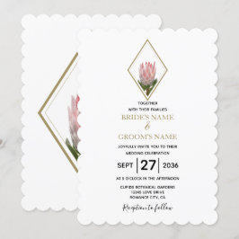 Convites para Casamento Rustic King Protea