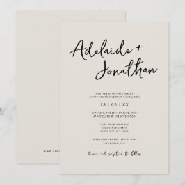 Convites para Casamento Simples e Minimalista Mode