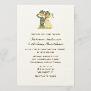 Convites para Casamento Soldado e Noiva