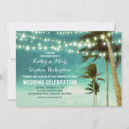 convites para casamento teal ombre Beach