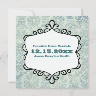 Convites para Casamento tema damasco de Vintage Az