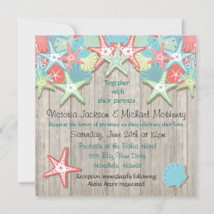 Convites para Casamento Tropical de Seashell