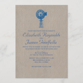 Convites para Casamento Vintage Windmill