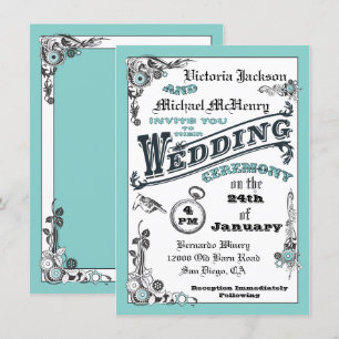 Convites para Casamento Vitoriano Steampunk