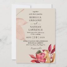 convites para casamentos outono vintage