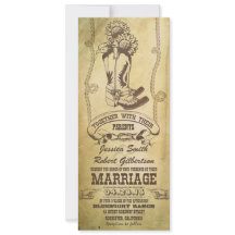 convites para casamentos vintage de cowboy ocident